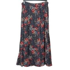 Zara Women's Floral Multi-color Maxi Wrap Skirt. Size L